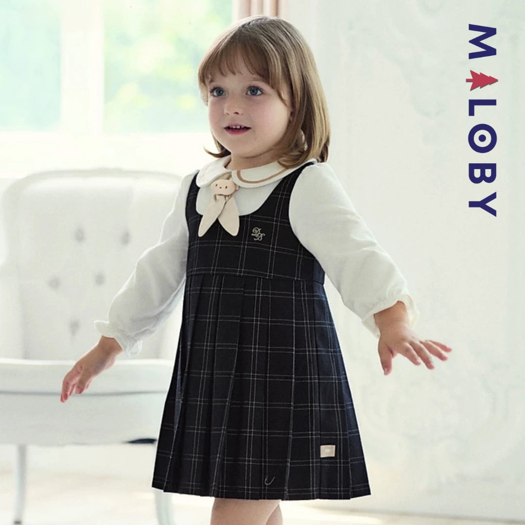 Robe princesse à carreaux- Fille -robes et ensembles pour filles, bébés et garcons - MALOBY