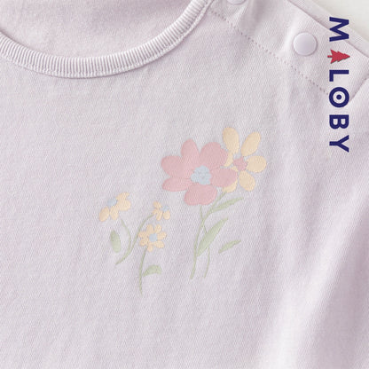 Ensemble 2 pièces T shirt+pantalon enfant fille- Violet