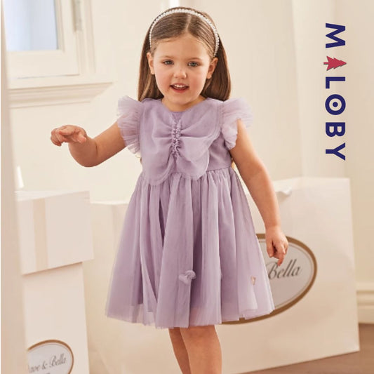 Robe de Cérémonie papillon- Violet -robes et ensembles pour filles, bébés et garcons - MALOBY