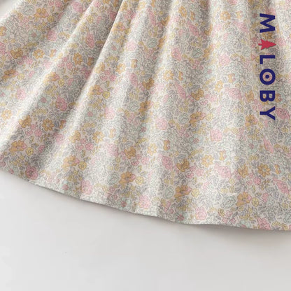 Robe fleurie manches longues enfant fille -Floral