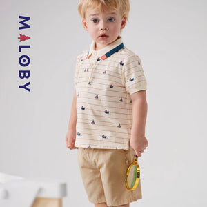 Ensemble 2 Pièces polo+ short motif marin - Enfant garçon