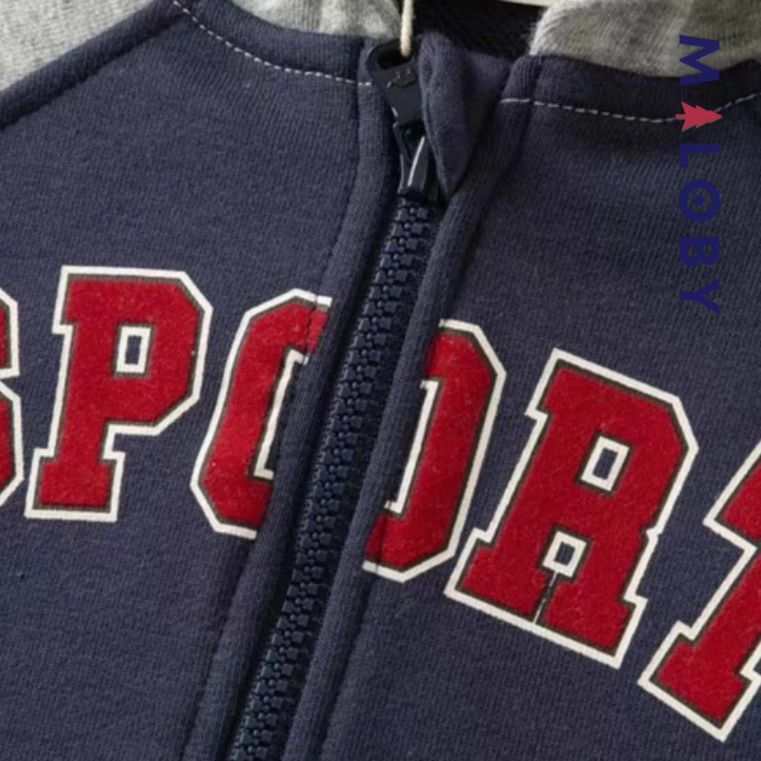 Ensemble sport 2 pièces enfant garçon-Marine -robes et ensembles pour filles, bébés et garcons - MALOBY