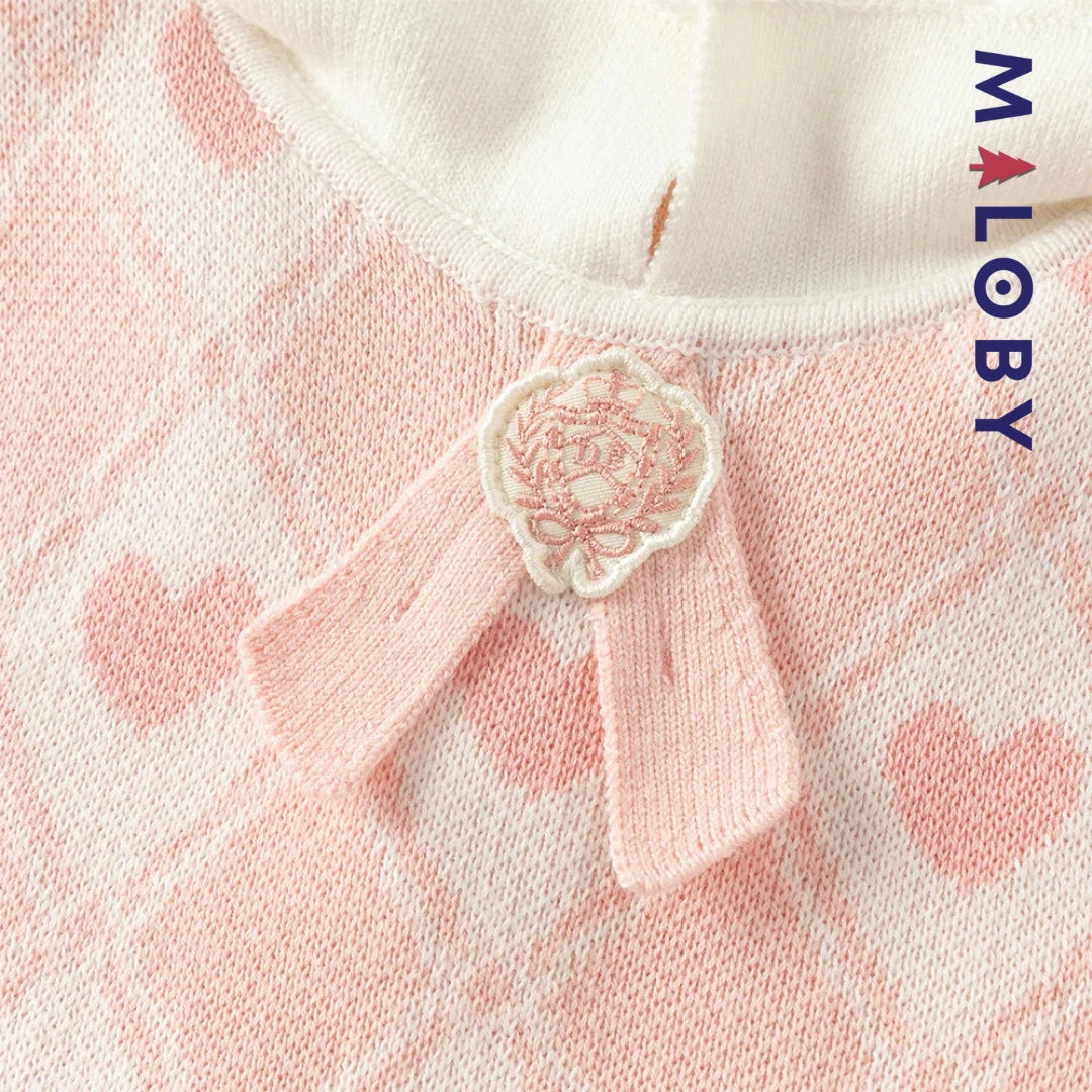 Robe princesse bi-matière enfant fille - rose -robes et ensembles pour filles, bébés et garcons - MALOBY