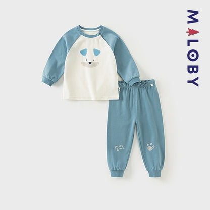 Ensemble pyjama 2 pièces enfant garçon - Bleu -robes et ensembles pour filles, bébés et garcons - MALOBY