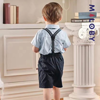 Ensemble cérémonie à 3 pièces enfant garçon- bleu