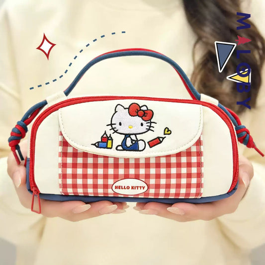 Trousse à crayon motif hello Ketty- Rouge