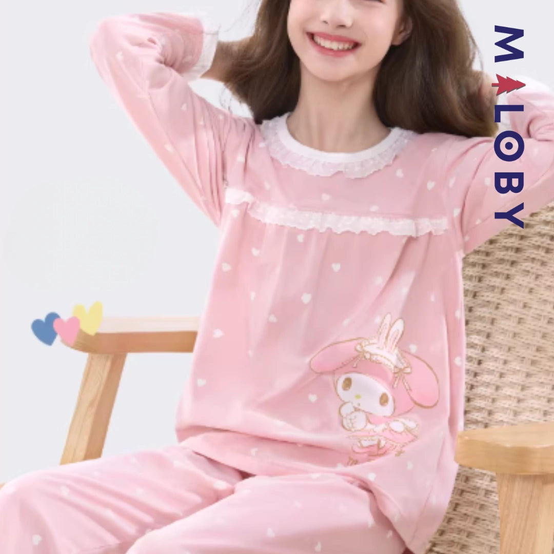 Ensemble Pyjama 2 pièces en coton enfant fille -Rose -robes et ensembles pour filles, bébés et garcons - MALOBY