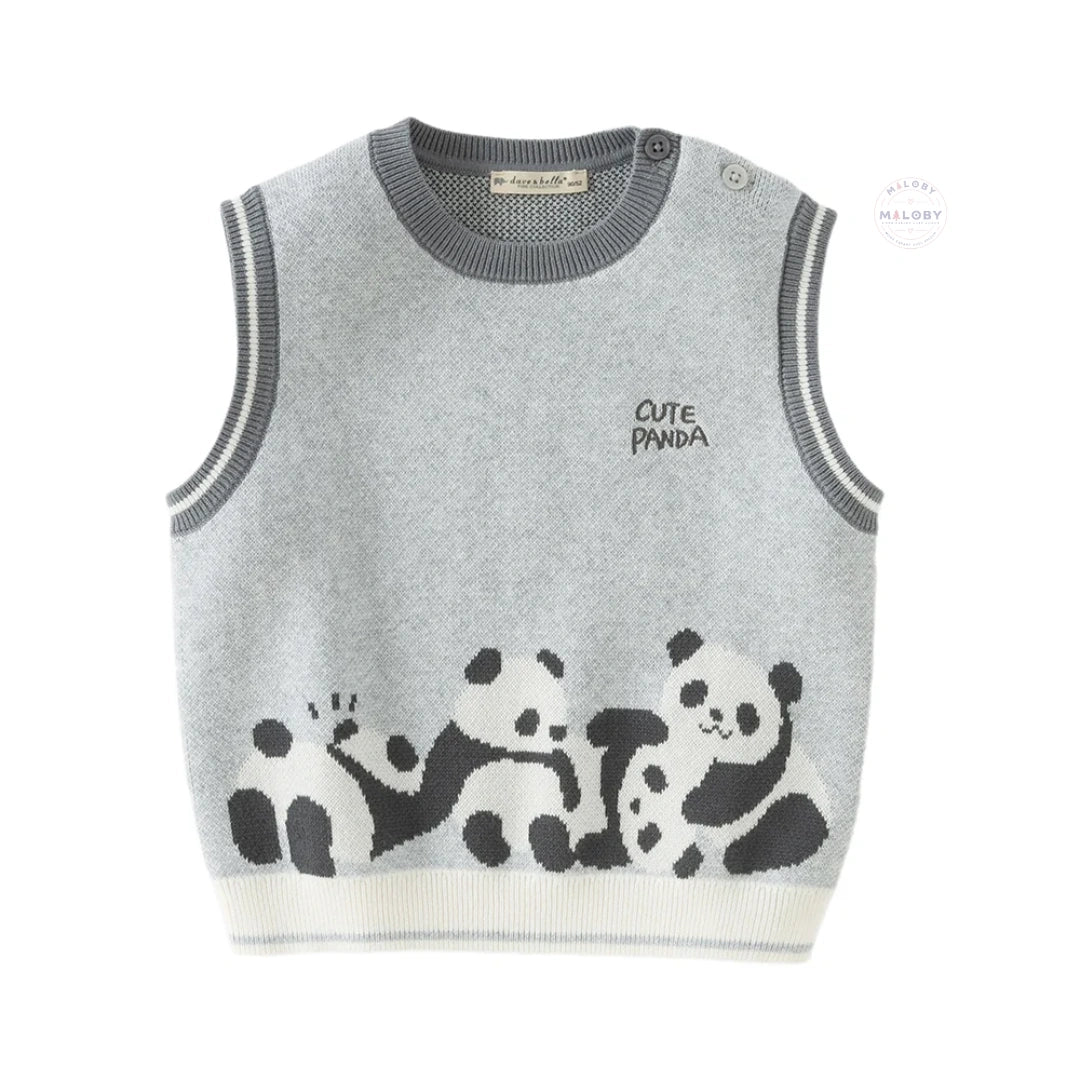 Pull sans manches en coton tricoté enfant garçon gris, vêtement enfant maroc - MALOBY