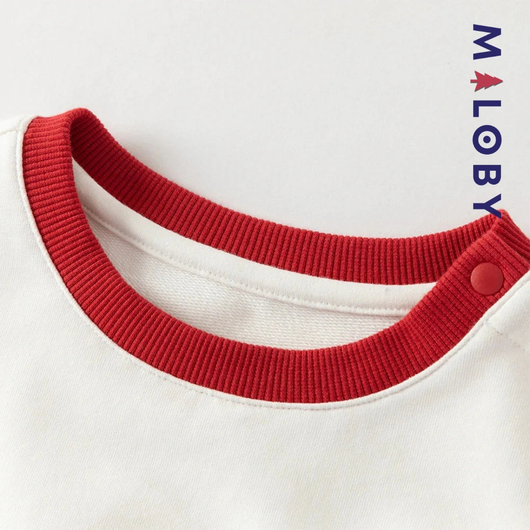 T-shirt à nœud manches longues enfant fille -Blanc -robes et ensembles pour filles, bébés et garcons - MALOBY