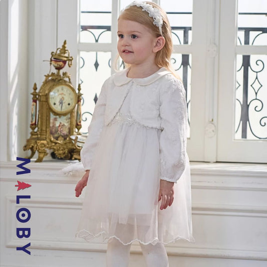 Robe princesse en dentelle + Bandeau - Beige -robes et ensembles pour filles, bébés et garcons - MALOBY