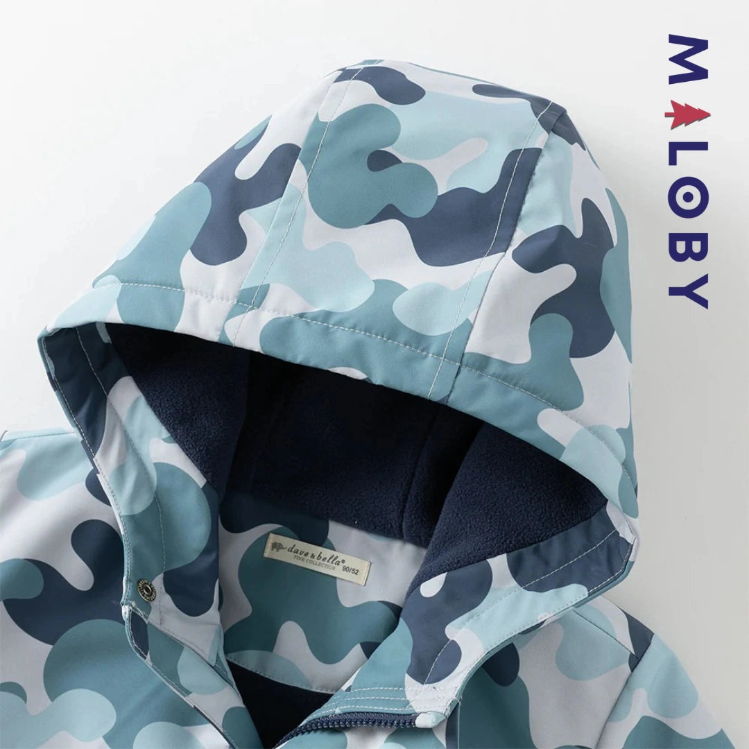 Coupe vent doublée et imperméable enfant garçon- Bleu