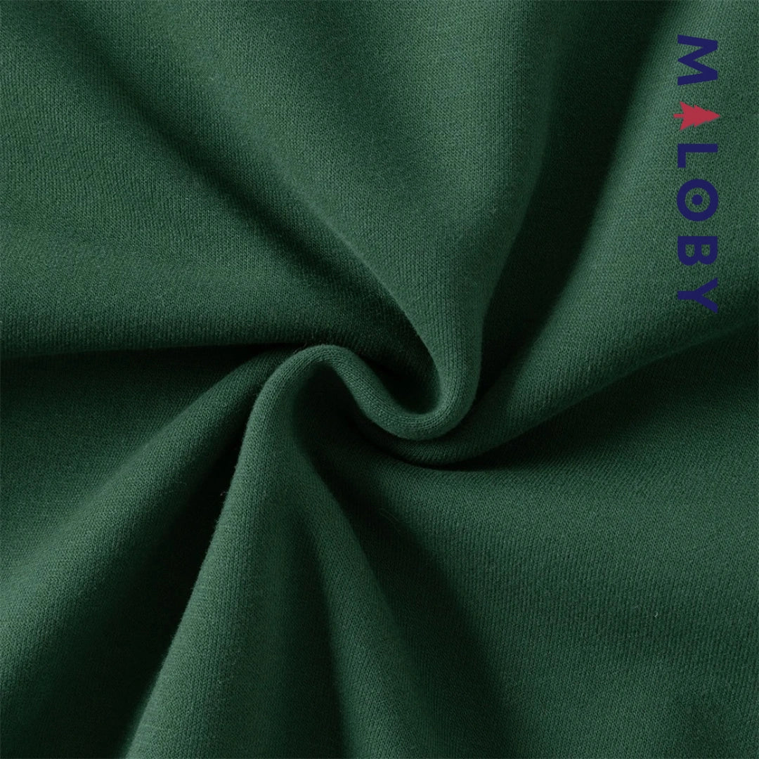 sweat à capuche doublé sherpa enfant garçon- vert