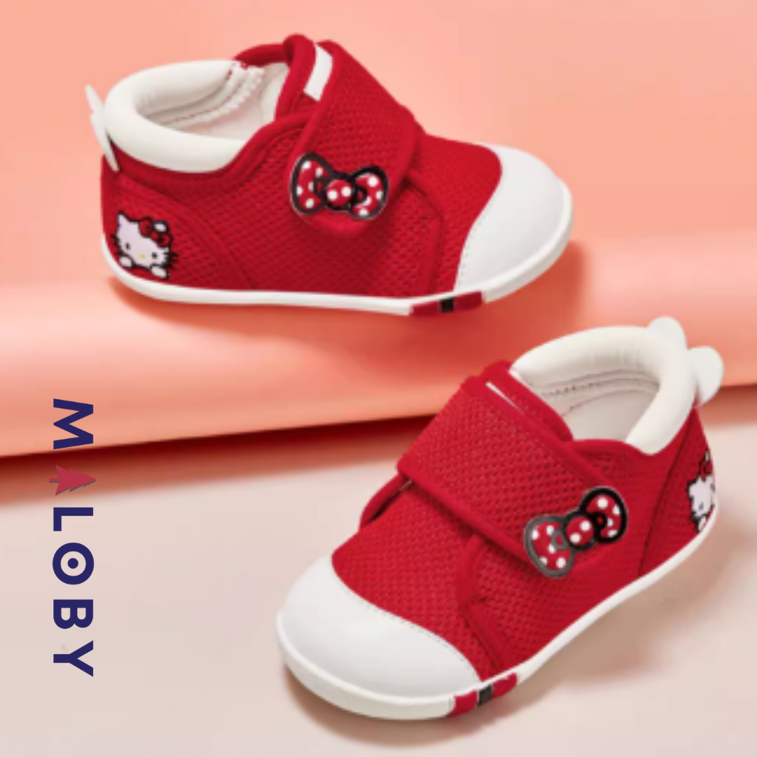 Chaussons premiers pas Bébé Fille- Rouge -robes et ensembles pour filles, bébés et garcons - MALOBY