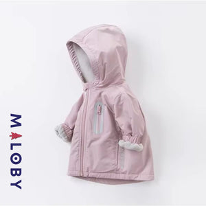 Parka à capuche enfant fille- Violet -robes et ensembles pour filles, bébés et garcons - MALOBY