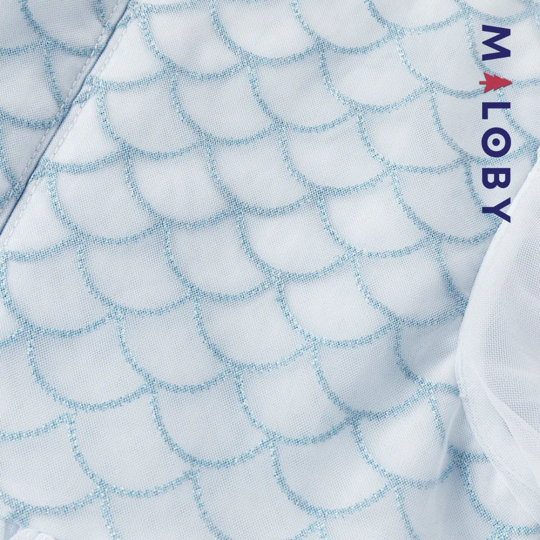 Robe princesse en tulle légère à manches courtes grise et bleue pour filles