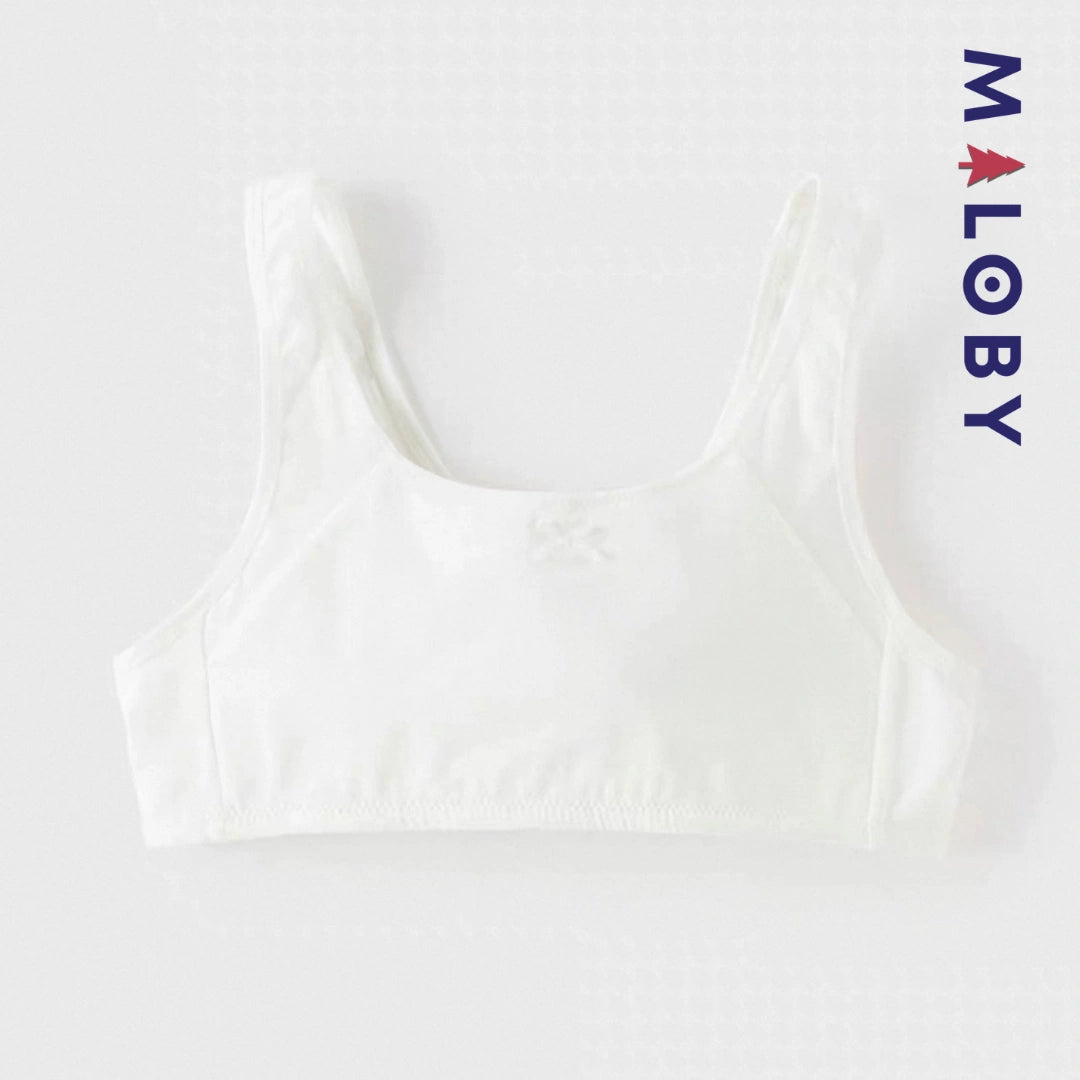 Brassières  100% coton - Blanc/Abricot/Violet