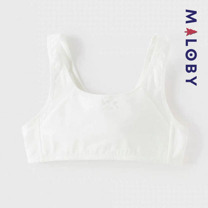 Brassières  100% coton - Blanc/Abricot/Violet