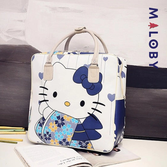 Sac multi-usage motif Hello Kitty - imprimé bleu