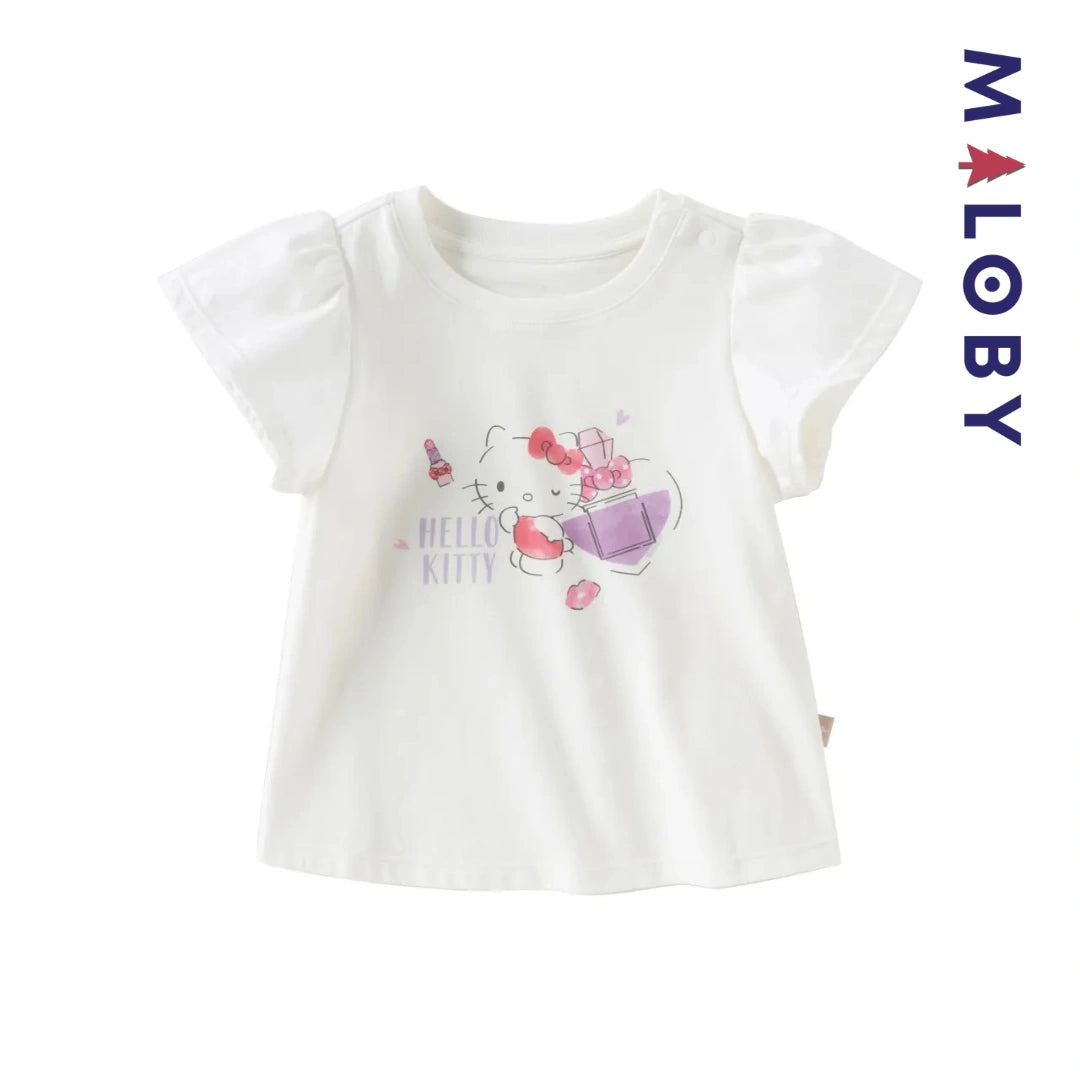 T-shirt d'Eté Hello Ketty enfant fille -Blanc