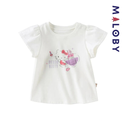 T-shirt d'Eté Hello Ketty enfant fille -Blanc