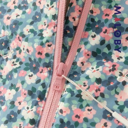 Parka imperméable doublée polaire enfant fille- Floral