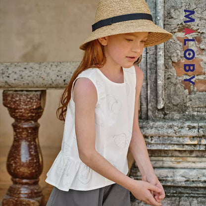 Ensemble 2 pièces Élégance Nature enfant fille -Blanc/gris