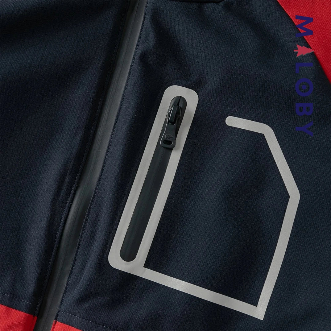 Parka imperméable doublée polaire enfant garçon- rouge