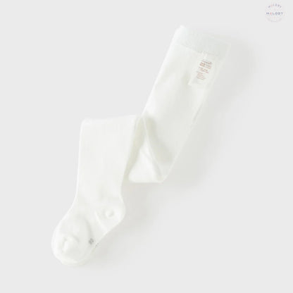 Collants fins unis enfant fille blanc, vêtement enfant maroc - MALOBY