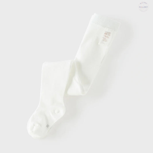 Collants fins unis enfant fille blanc, vêtement enfant maroc - MALOBY
