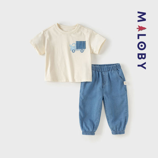 Ensemble T-Shirt + pantalon en denim - Garçon -robes et ensembles pour filles, bébés et garcons - MALOBY