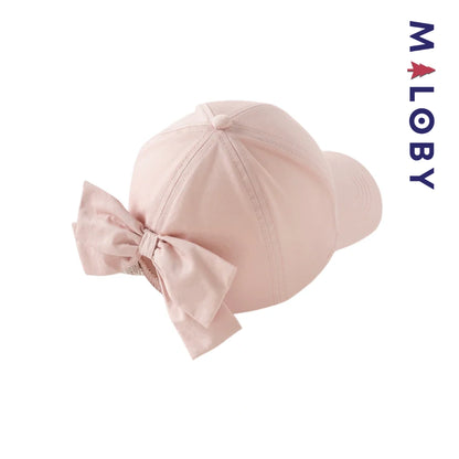 Casquette nœud fantaisie enfant fille -rose