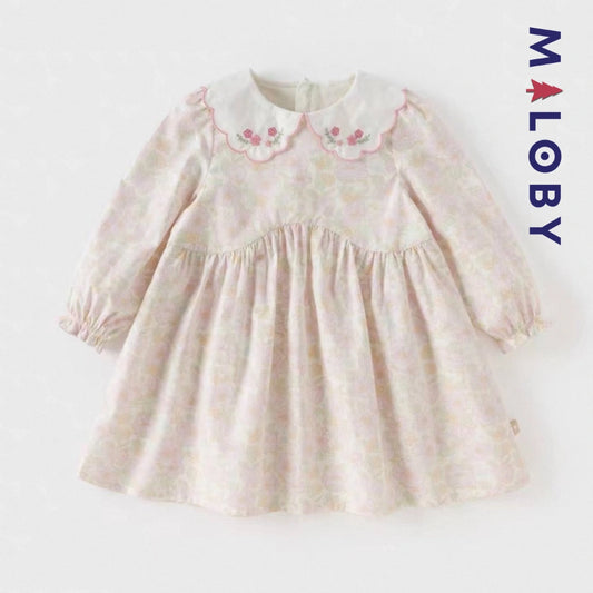 Robe longue motifs fleuris enfant fille -Floral -robes et ensembles pour filles, bébés et garcons - MALOBY