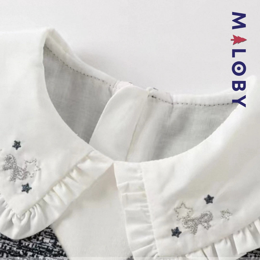 Robe style chanel enfant fille- Marine -robes et ensembles pour filles, bébés et garcons - MALOBY
