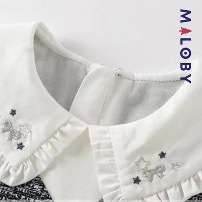Robe style chanel enfant fille- Marine -robes et ensembles pour filles, bébés et garcons - MALOBY
