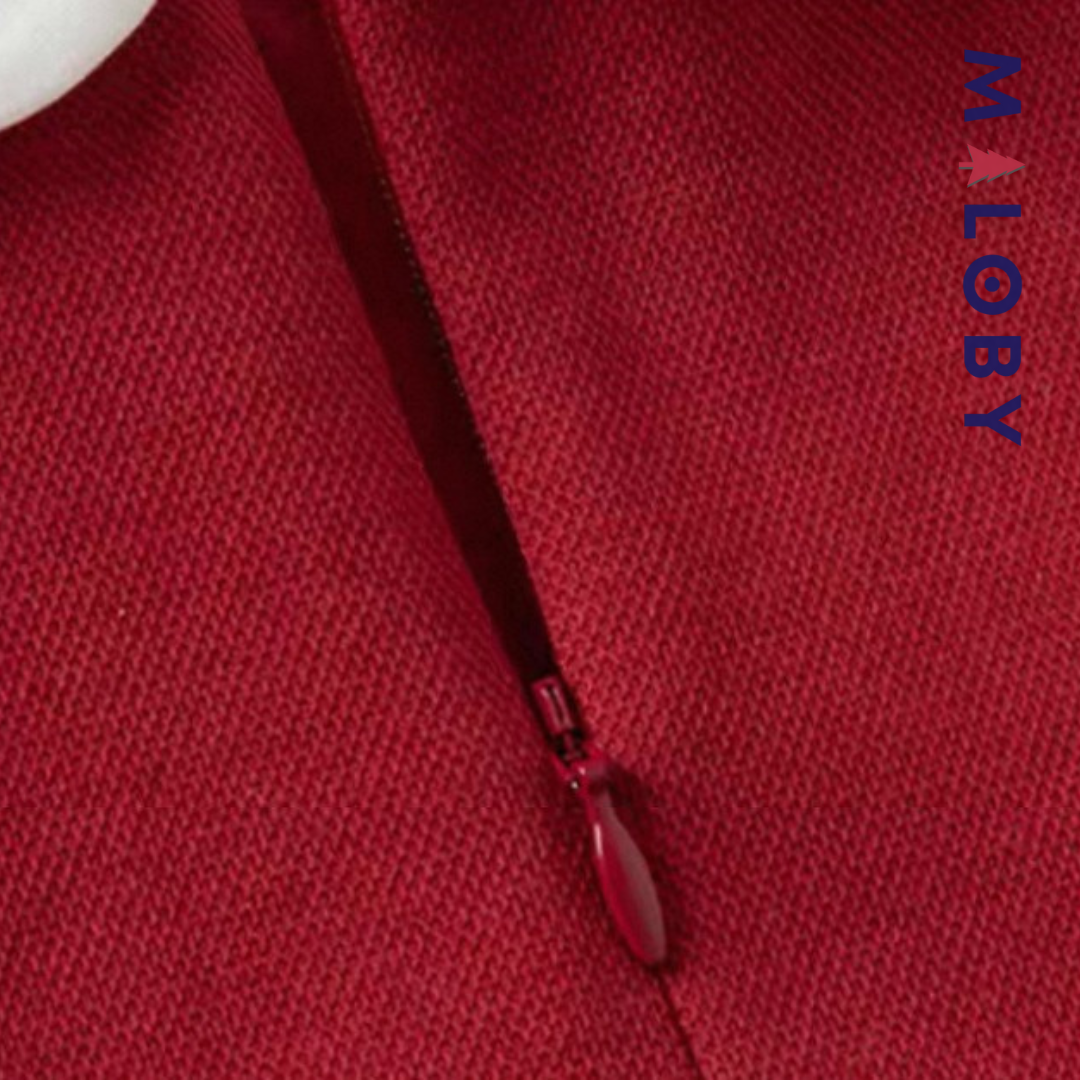 Robe bi-matière effet 2 en 1 enfant fille -Rouge -robes et ensembles pour filles, bébés et garcons - MALOBY
