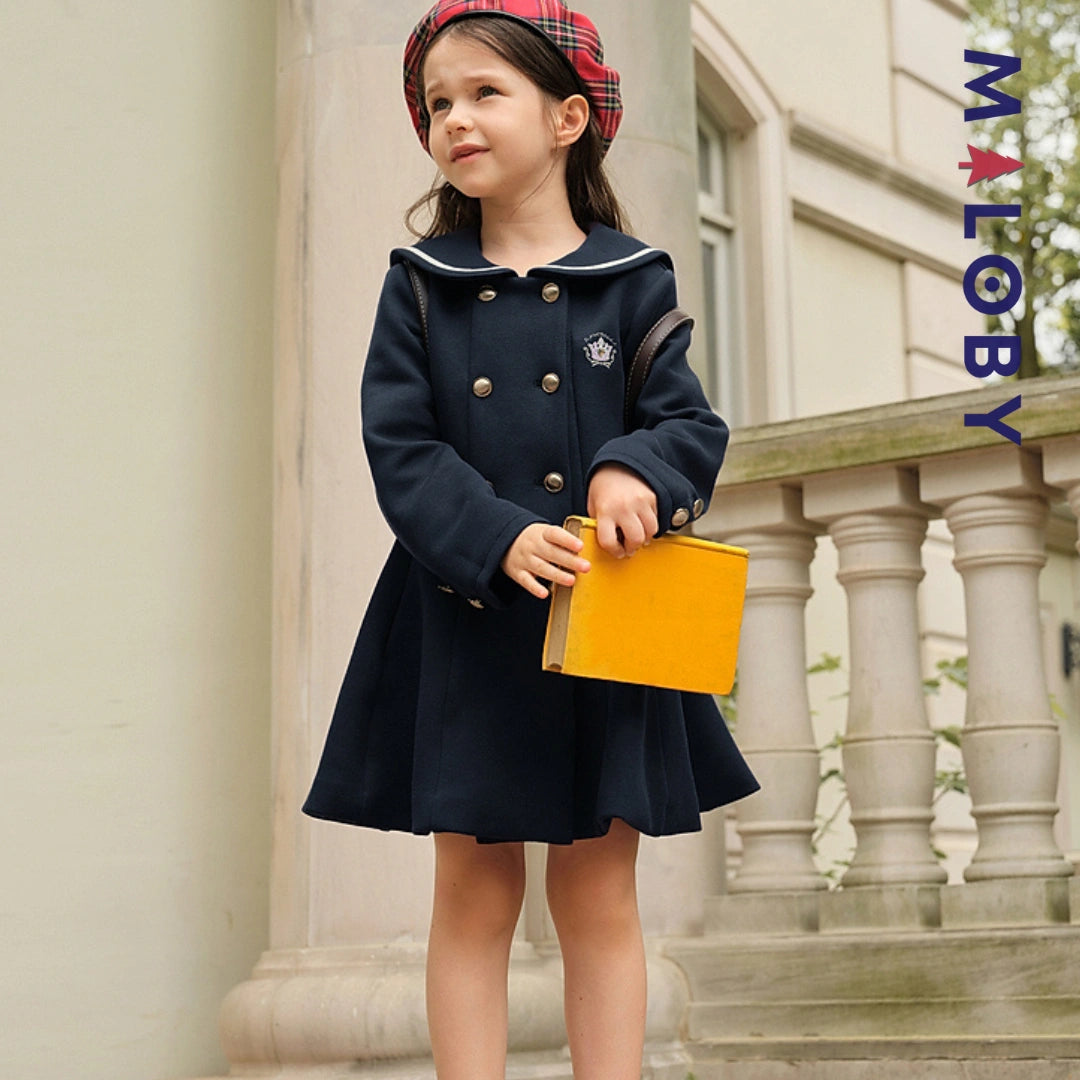 Manteau marin enfant fille - bleu -robes et ensembles pour filles, bébés et garcons - MALOBY