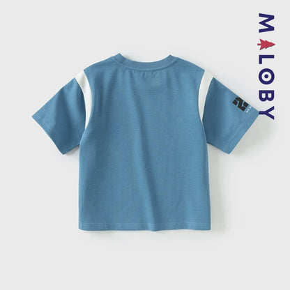 Ensemble été 2 pièces antibactérien enfant garçon -Bleu
