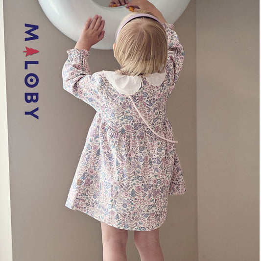 Ensemble Robe motifs fleuris +sac -robes et ensembles pour filles, bébés et garcons - MALOBY