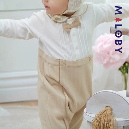 Ensemble habillé Bébé Garçon - Beige -robes et ensembles pour filles, bébés et garcons - MALOBY