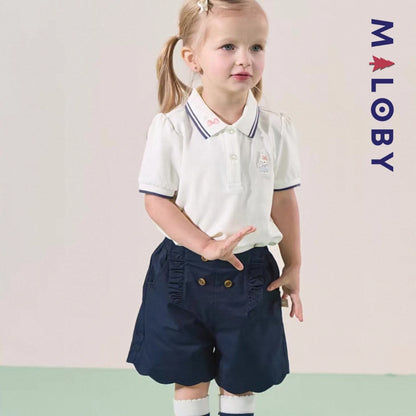 Short volonté enfant fille- Marine/Beige