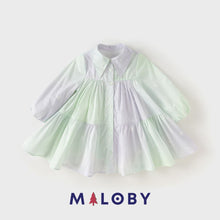 Charger l&#39;image dans la galerie, Robe chemise tissu Drapé - Fille -robes et ensembles pour filles, bébés et garcons - MALOBY
