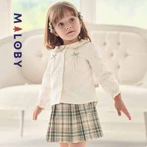 Ensemble Habillé Jupon à carreaux + chemise - Fille -robes et ensembles pour filles, bébés et garcons - MALOBY