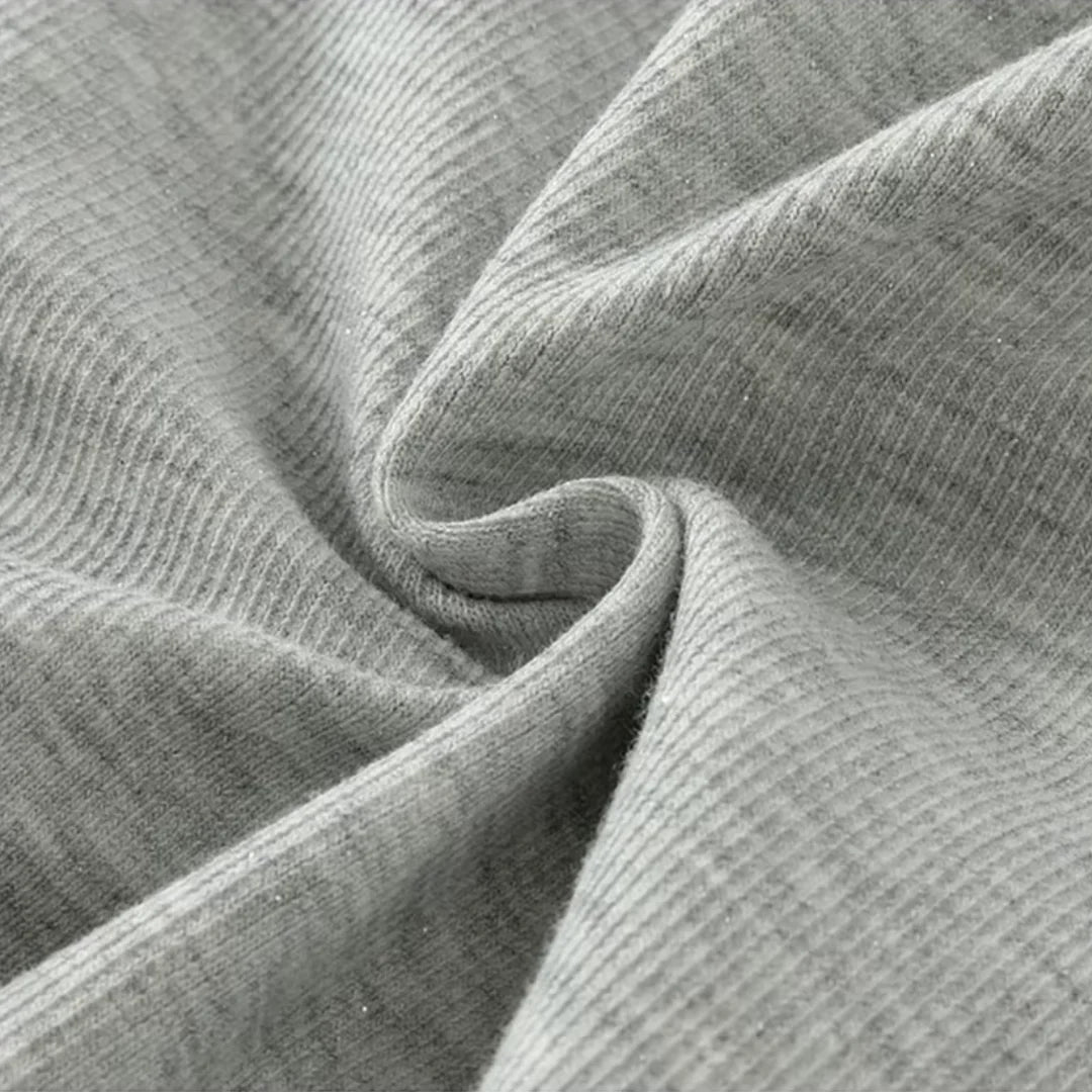 Ensemble sport veste zippée et pantalon évasé enfant fille- Gris chiné