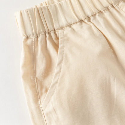 Ensemble Été en lin chemise+short -Imprimé