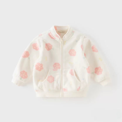 Sweat Polaire à Fermeture Éclair enfant fille -3 Motifs