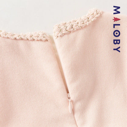 Robe cérémonie avec Boléro intégré -Rose -robes et ensembles pour filles, bébés et garcons - MALOBY