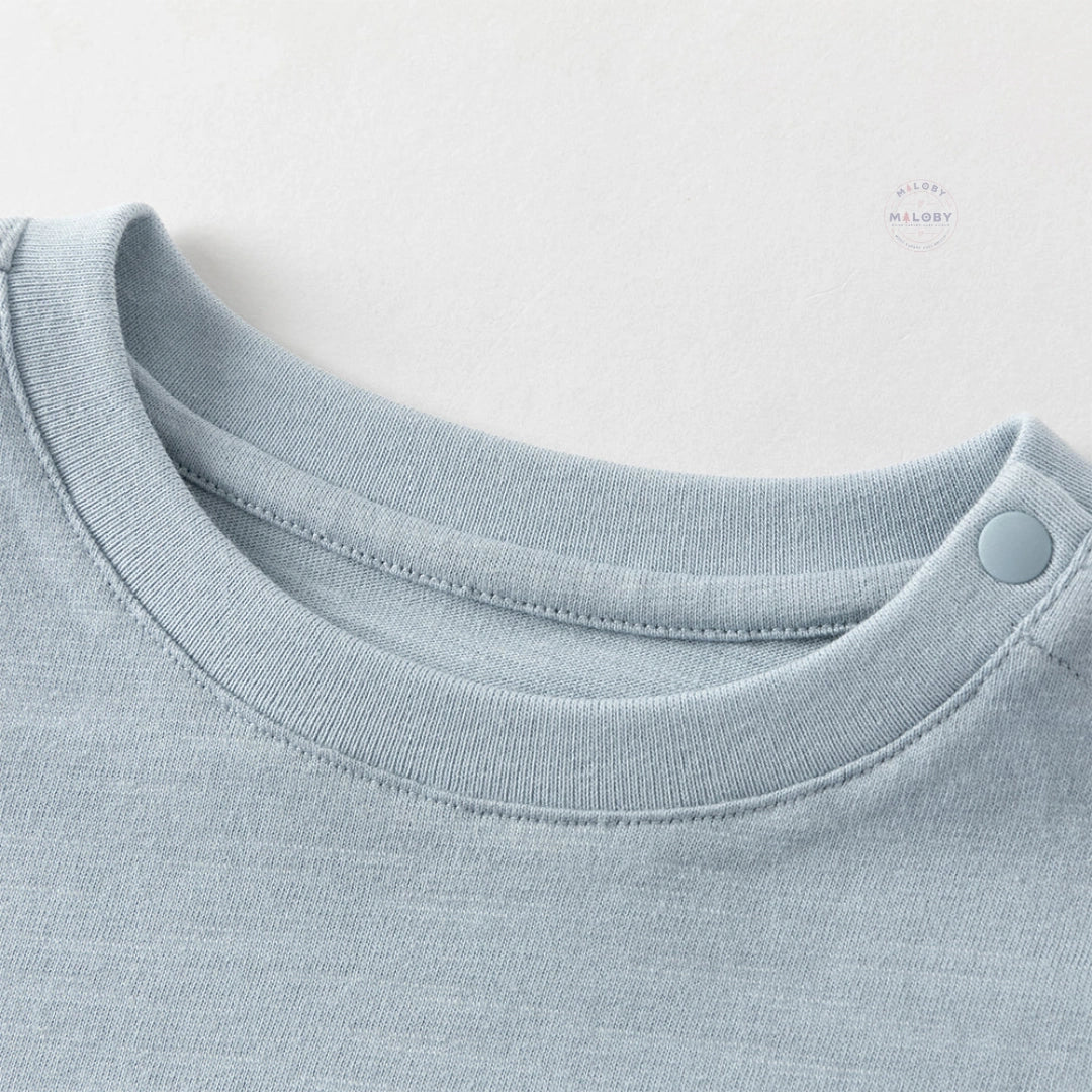 T-shirt en pur coton motif graphique enfant garçon -Bleu/Blanc