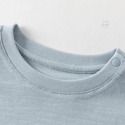 T-shirt en pur coton motif graphique enfant garçon -Bleu/Blanc