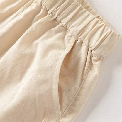 Ensemble Été en lin chemise+short -Imprimé