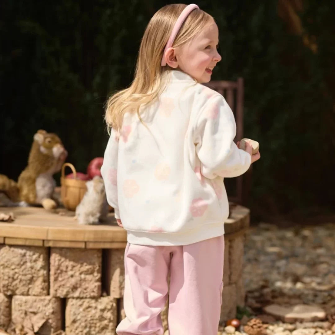 Sweat Polaire à Fermeture Éclair enfant fille -3 Motifs